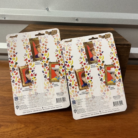 Reaction Willy Wonka And The Chocolate Factory Violet Mike Super 7 Figures - Picture 4 of 6